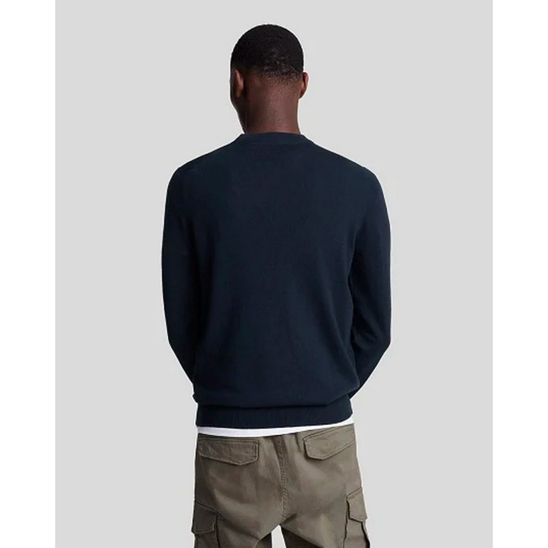 LYLE & SCOTT Maglia Girocollo Uomo Ragazzo Cotton Merino Blu - Foto 5 di 9