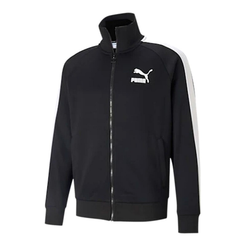 Puma Iconic T7 tRACK Felpa Zip Intera Uomo Ragazzo Nera - Foto 6 di 9