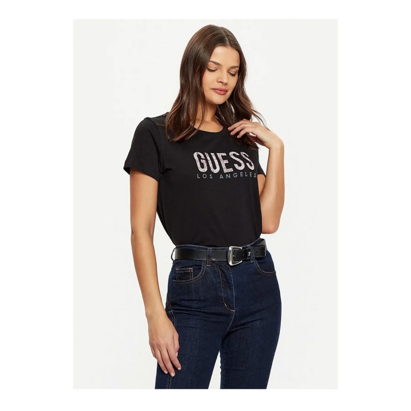 Guess Camiseta Logo Niña Mujer Jersey Cuello Redondo - Imagen 5 de 9