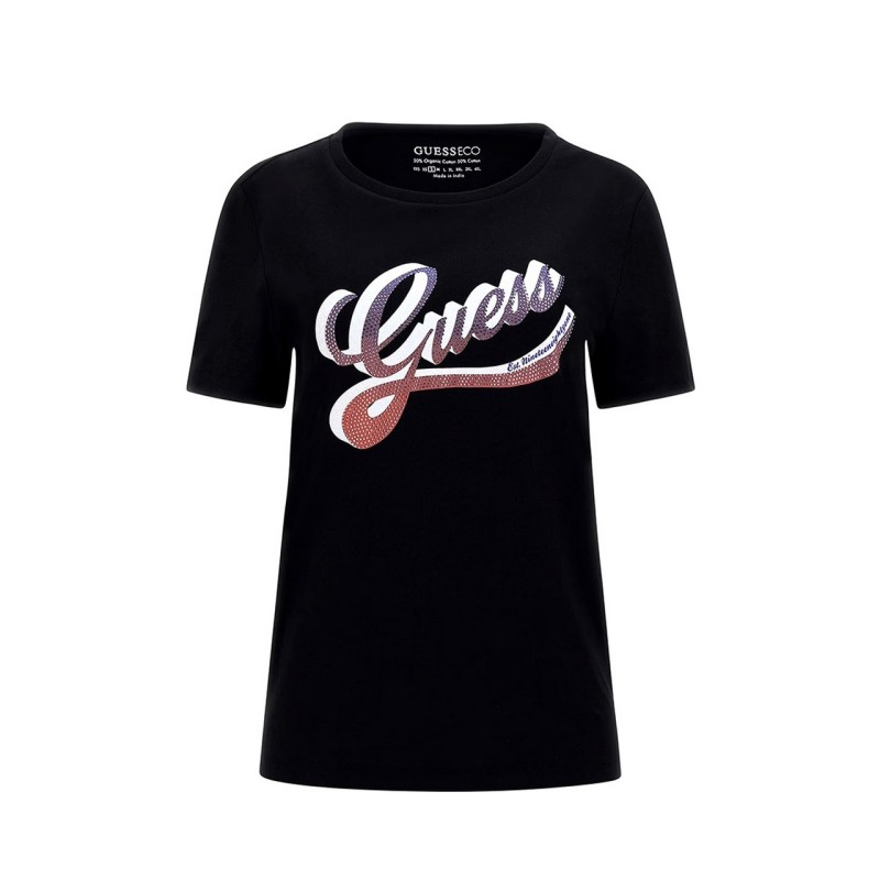 Guess T-Shirt Donna Ragazza Mezza Manica Corta Maglietta Girocollo Cotone Estate - Foto 2 di 2