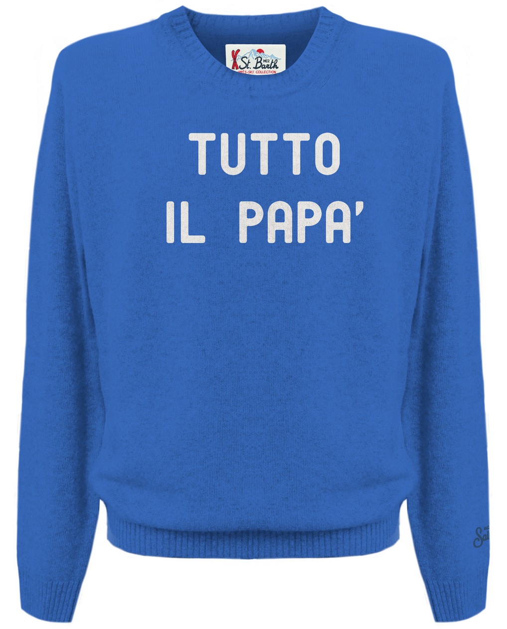 Mc2 Saint Maglione Padre Figlio Maglione In Misto Cashmere Ricamo
