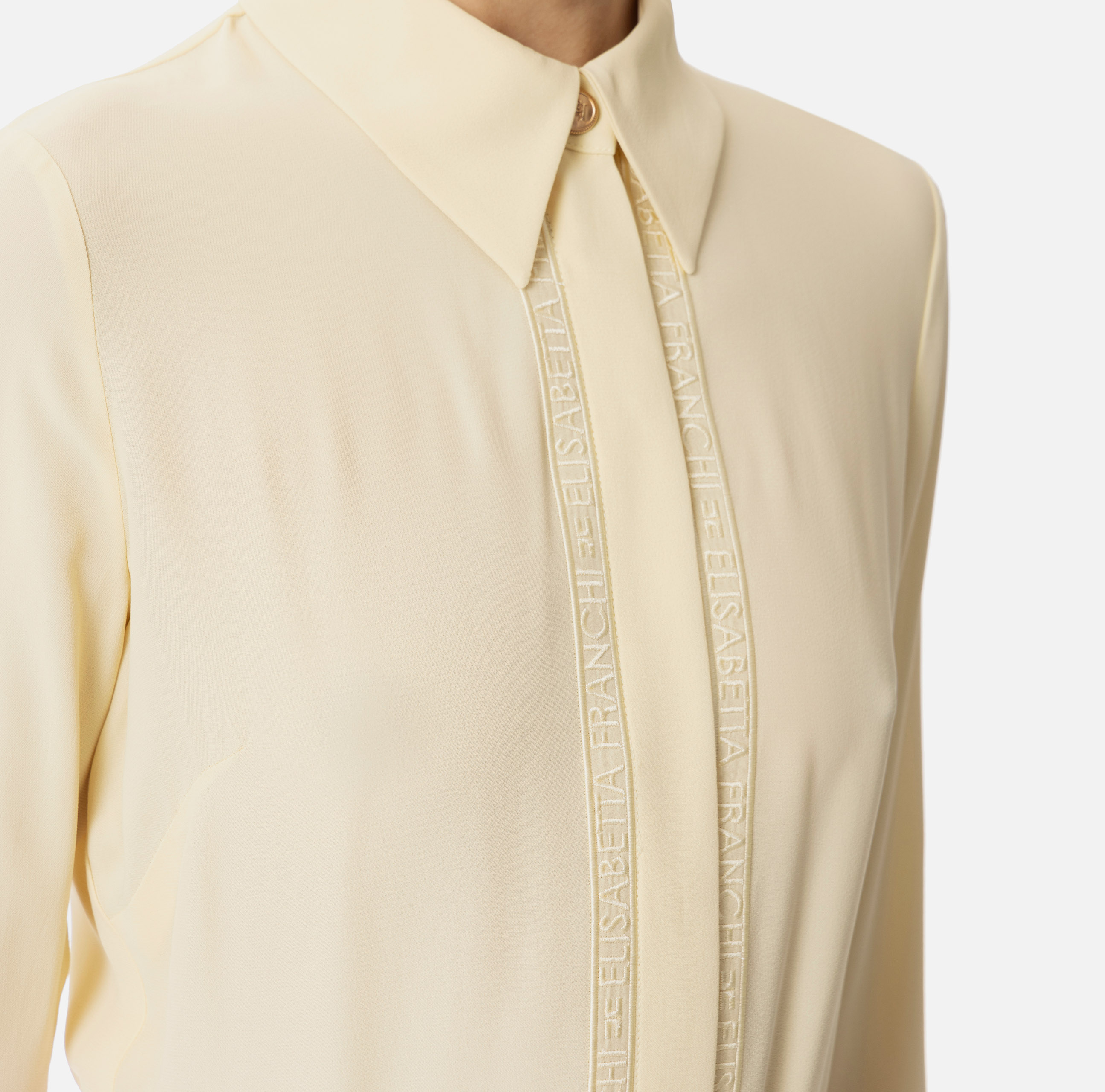 Tシャツ・カットソー ELISABETTA FRANCHI CAMICIA DETTAGLIO LOGO (CA05451E2 110) CAMICIA ELISABETTA FRANCHI CA05451E2 – Niklo Boutique