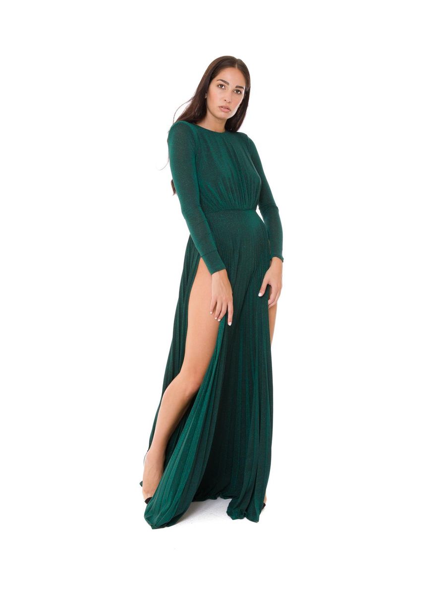 Long laminated dress Elisabetta Franchi - AB95796E2 | Pipol Shop Online