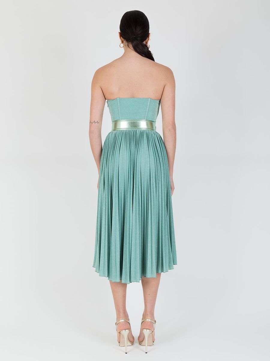 Abito midi con cintura Elisabetta Franchi - AB79392E2 | Pipol Shop Online
