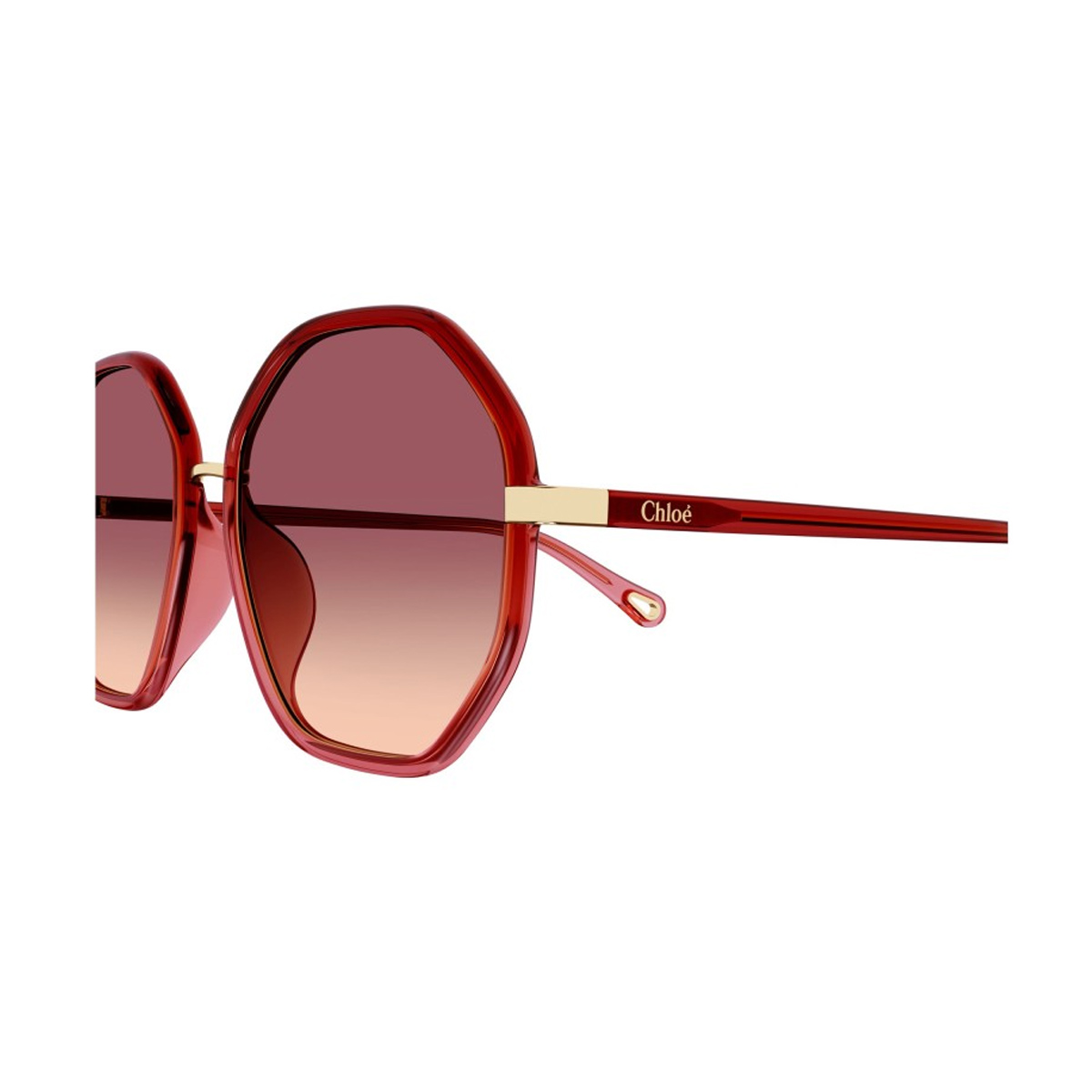 Chloé Women's Rosso Ch0133sa Linea 004 Bio-Acetate Occhiali Sole
