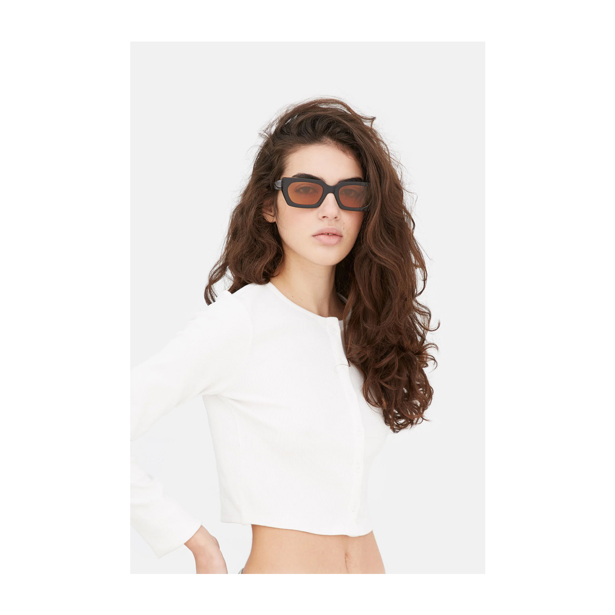 Retrosuperfuture Unisex Nero Teddy Refined Black Brown Acetate Occhiali Da Sole