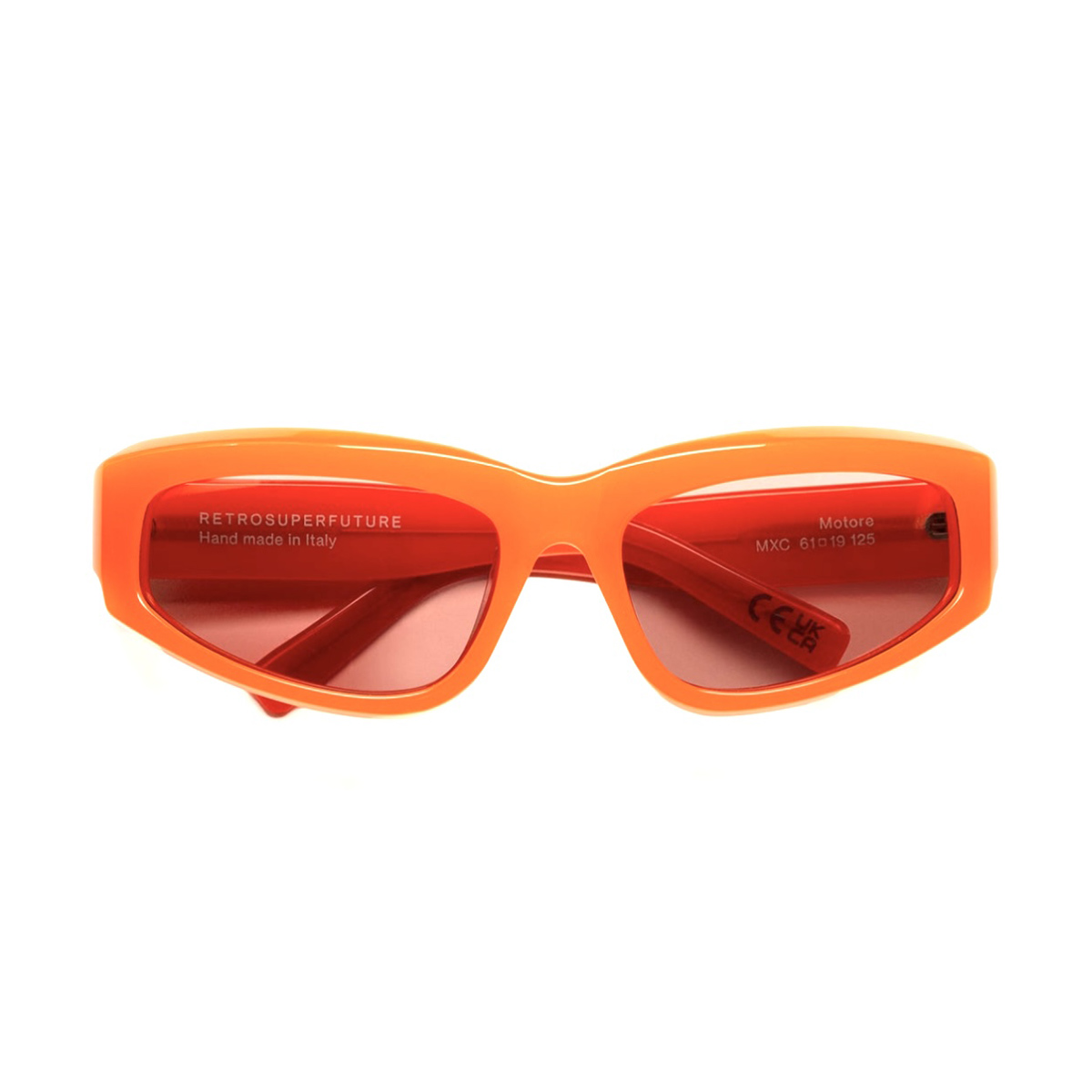 Retrosuperfuture Unisex Arancione Motore Juice Mxc Acetate Occhiali Sole