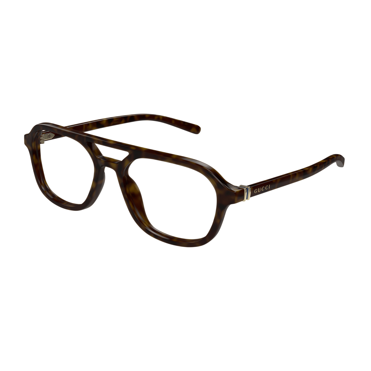 Gucci Men's Marrone Gg1673o Linea Web 002 Havana Recycled Acetate Occhiali Da Vista