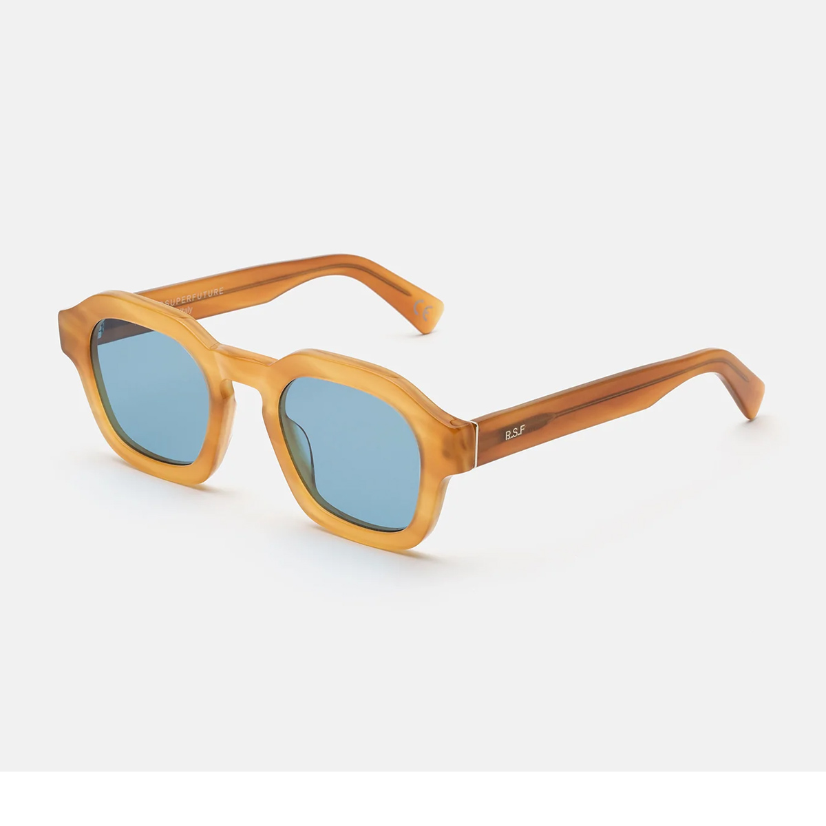 Retrosuperfuture Unisex Beige Saluto Bagutta Caramel Celluloid Occhiali Sole