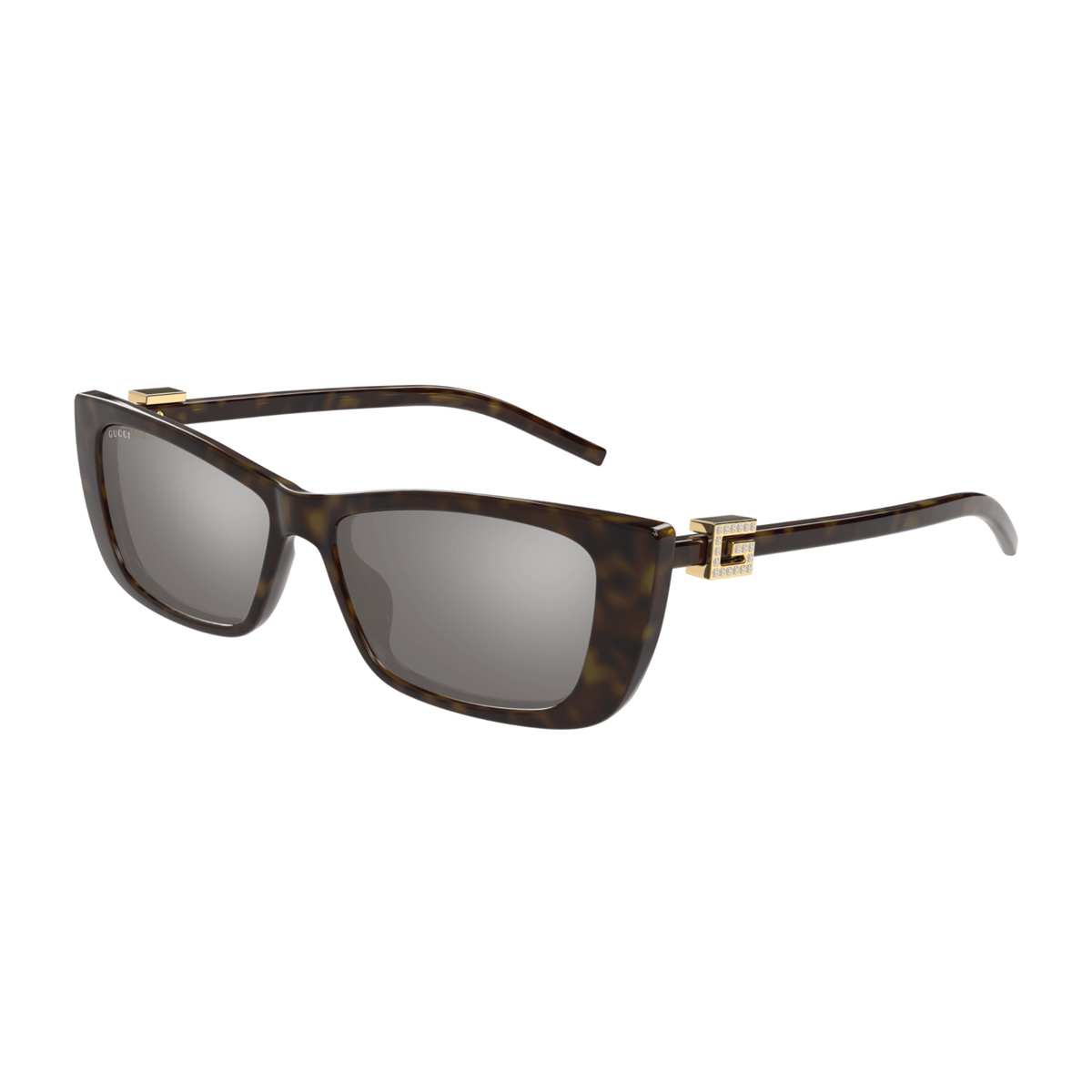 Gucci Women's Marrone Gg1681s Linea Gg Logo 003 Havana Grey Injected Acetate Occhiali Da Sole