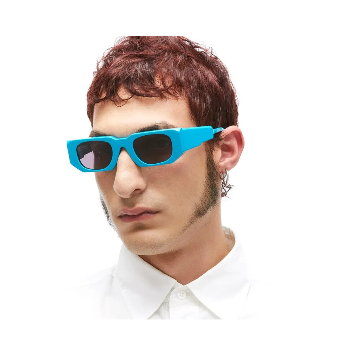 Kuboraum Unisex Turchese Maske U8 Sky Acetate Occhiali Sole