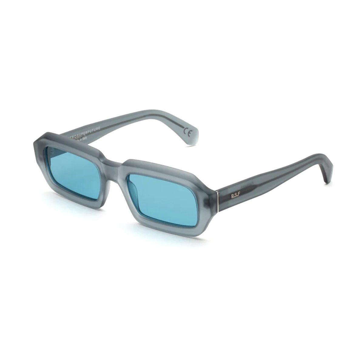 Retrosuperfuture Unisex Grigio Fantasma Denim Blue Acetate Occhiali Sole