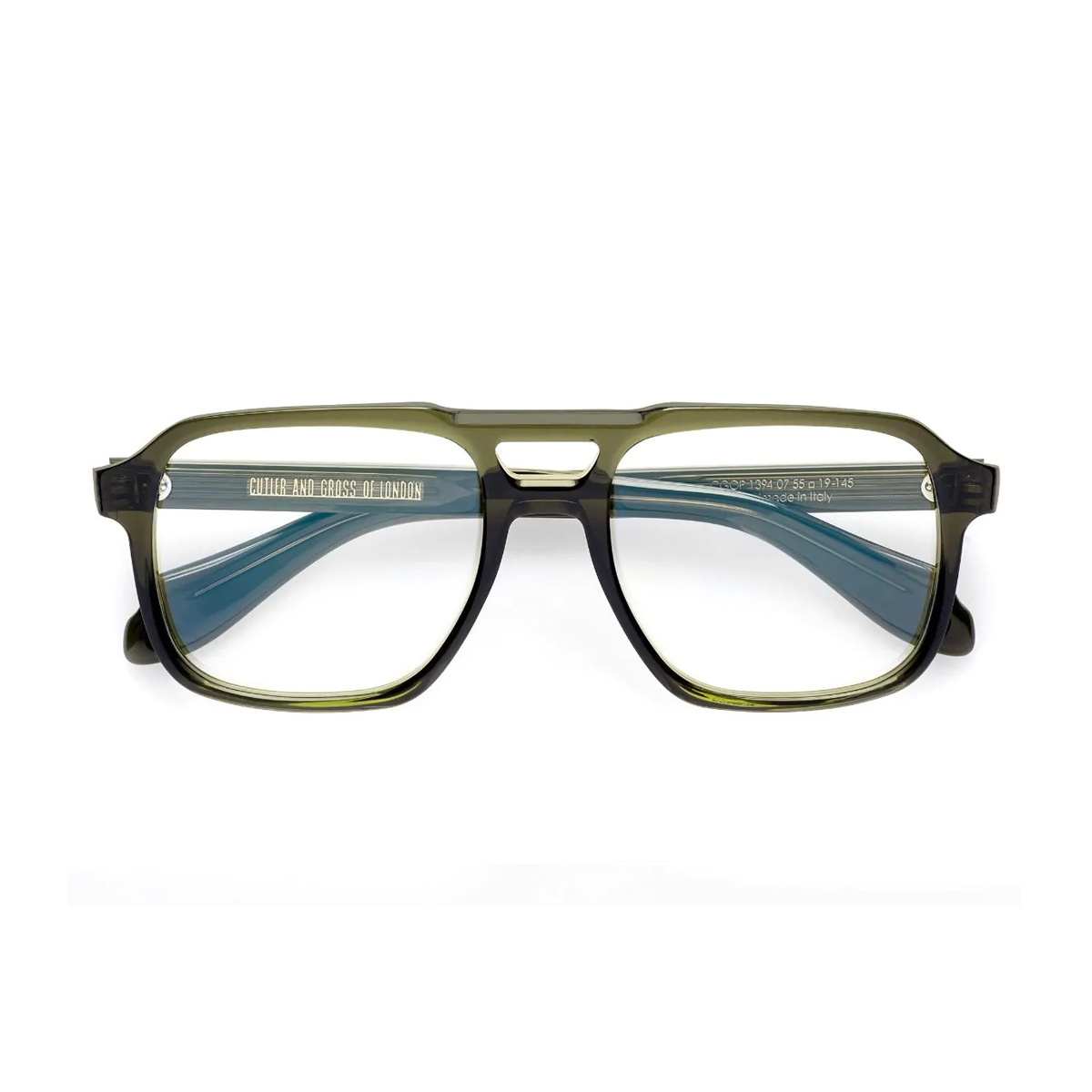 Cutler And Gross Unisex Verde Cgop 1394 07 Oliva Acetate Occhiali Da Vista