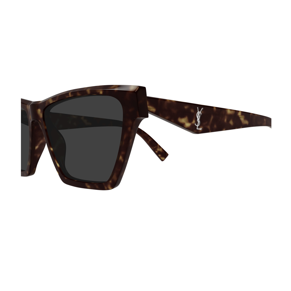 Saint Laurent Women's Marrone Sl M103 Linea Monogram 006 Havana Grey Acetate Occhiali Da Sole