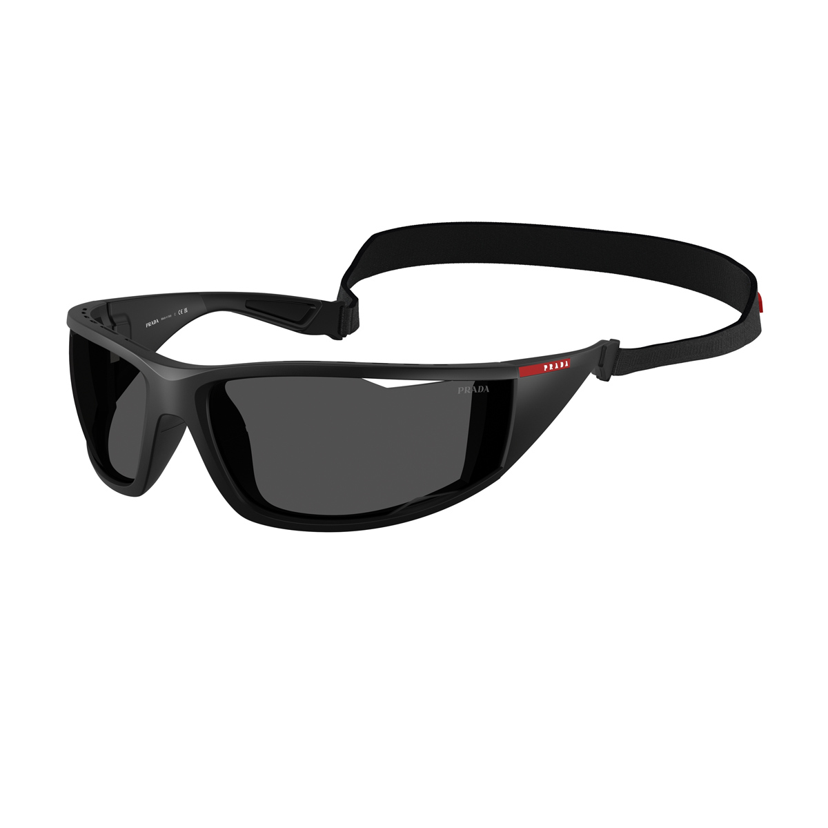 Prada Linea Rossa Men's Nero Ps A04s 1Bo5s0 Opaco Injected Occhiali Da Sole