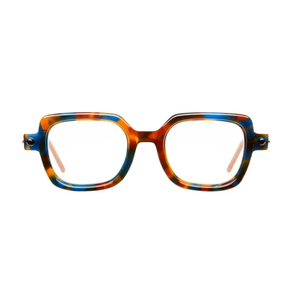 Kuboraum Unisex Marrone Maske P4 Mgt Blue- Brown Acetate Occhiali Vista