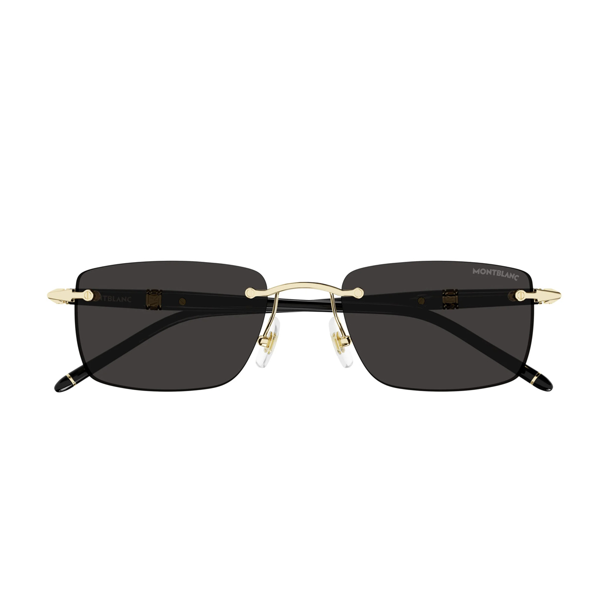 Montblanc Men's Nero Mb0344s Linea Meisterstück Metal Occhiali Sole