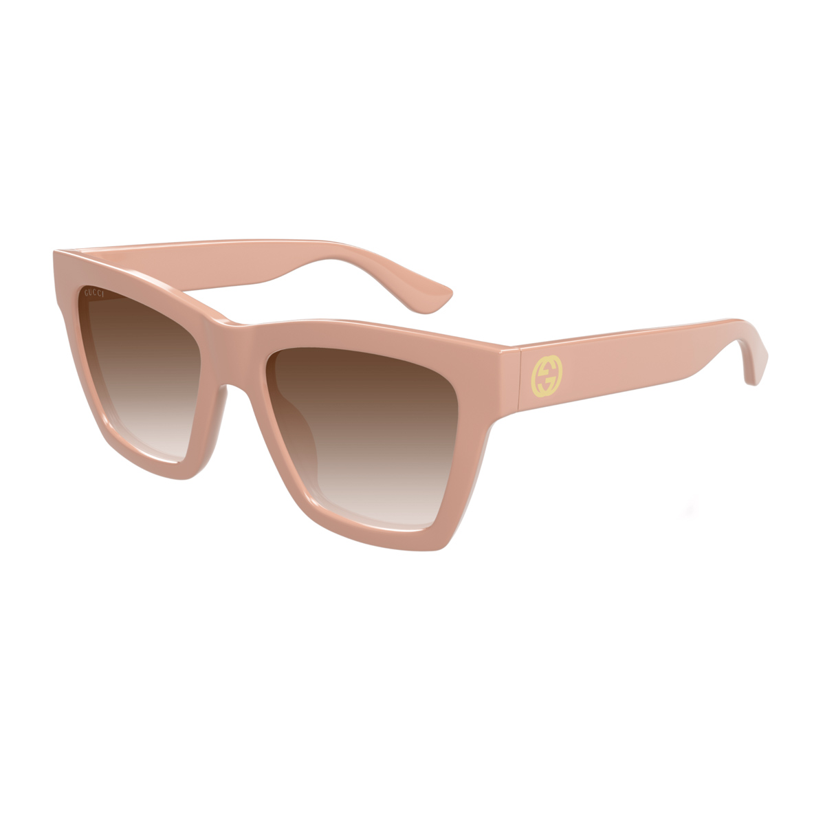 Gucci Women's Rosa Gg1714s Linea Gg Logo 005 Pink Brown Acetate Occhiali Da Sole