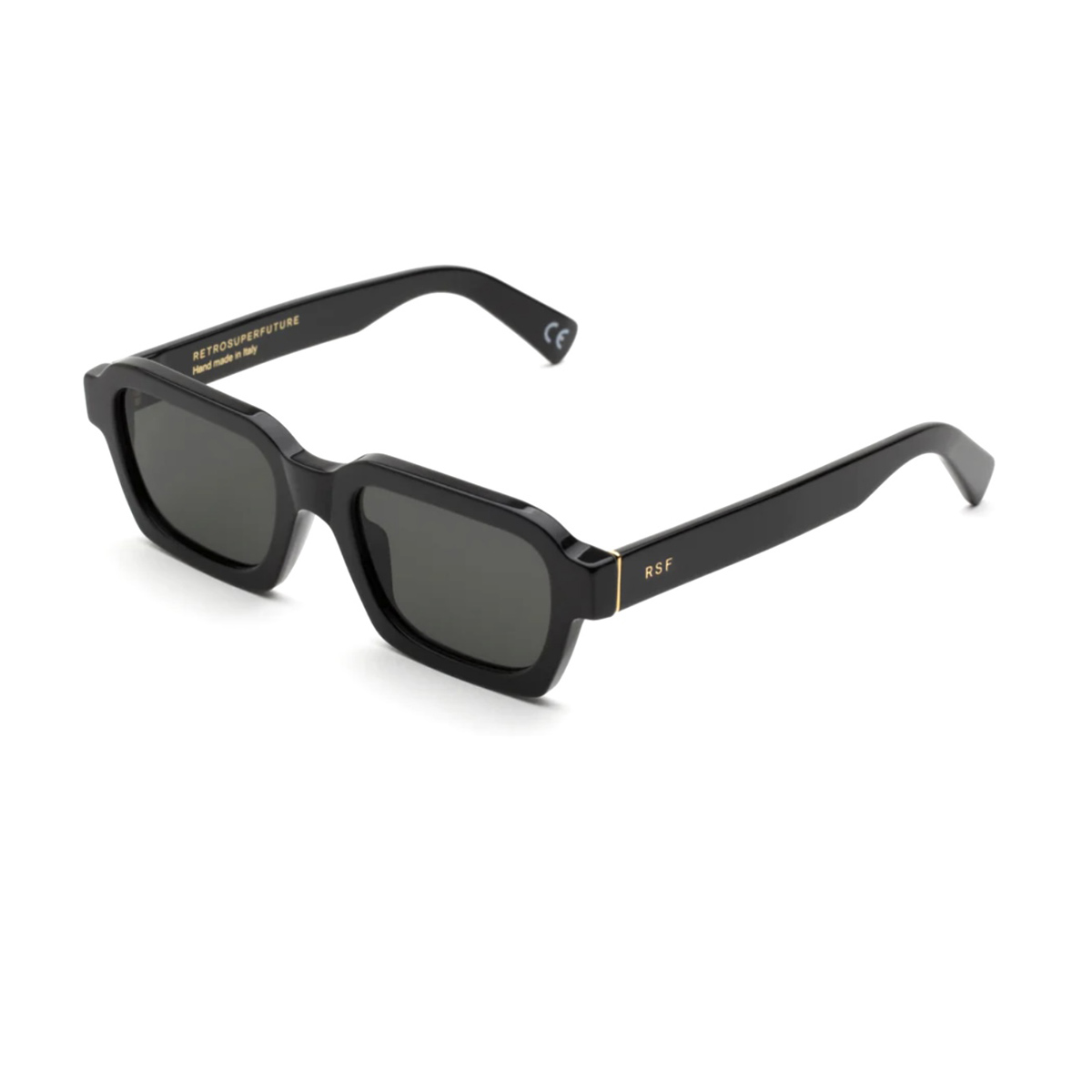 Retrosuperfuture Unisex Nero Caro Black Acetate Occhiali Sole