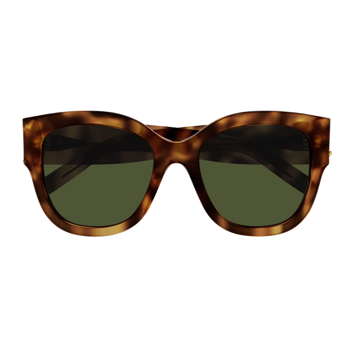 Saint Laurent Women's Havana Sl M95-F Linea Monogram 003 Green Recycled Acetate Occhiali Da Sole