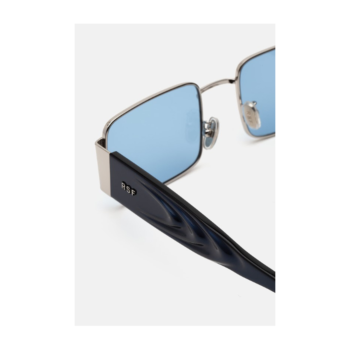 Retrosuperfuture Unisex Argento Z Metallic Blue Silver Acetate/Metal Occhiali Da Sole