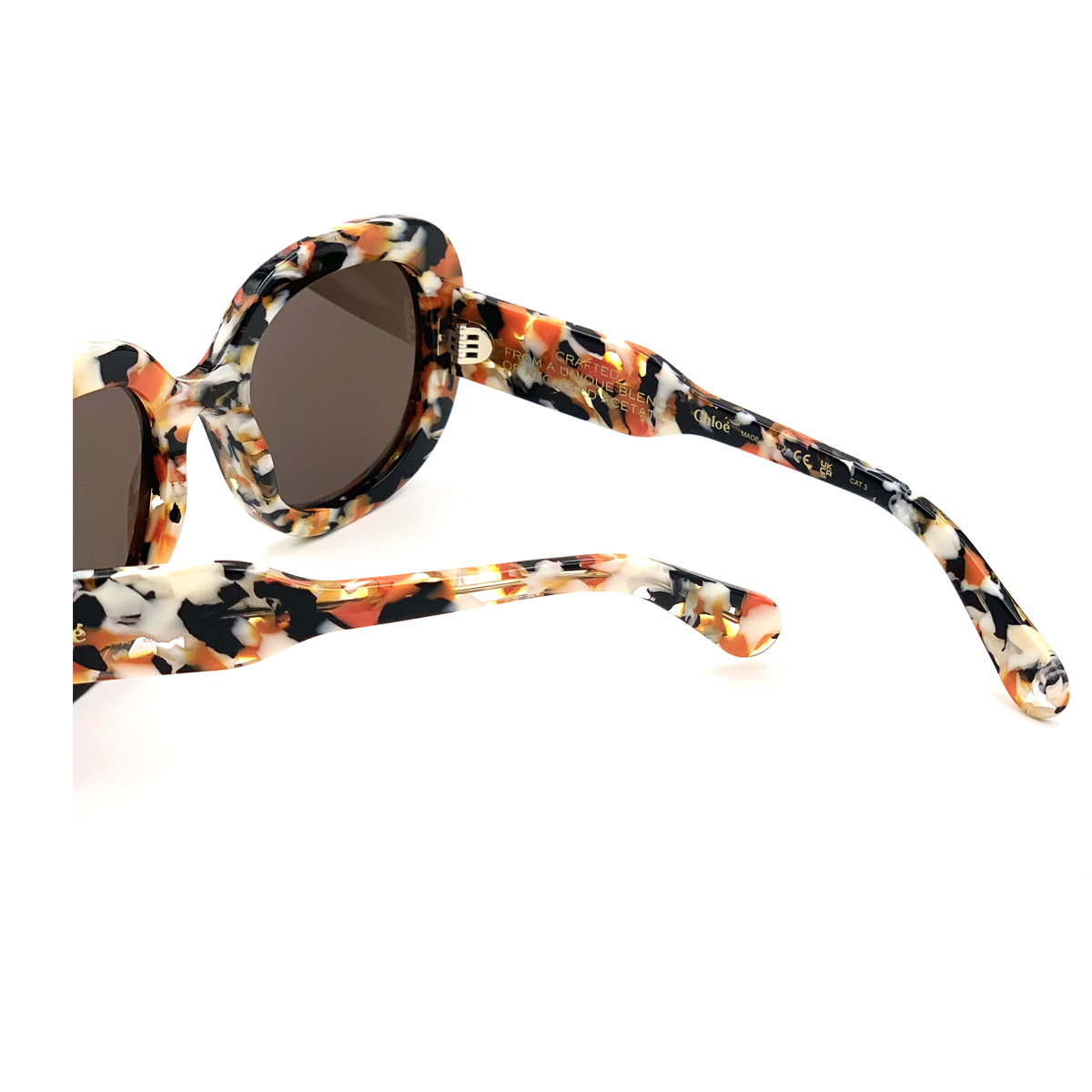 Chloé Women's Arancione Ch0153s Celluloid Occhiali Sole