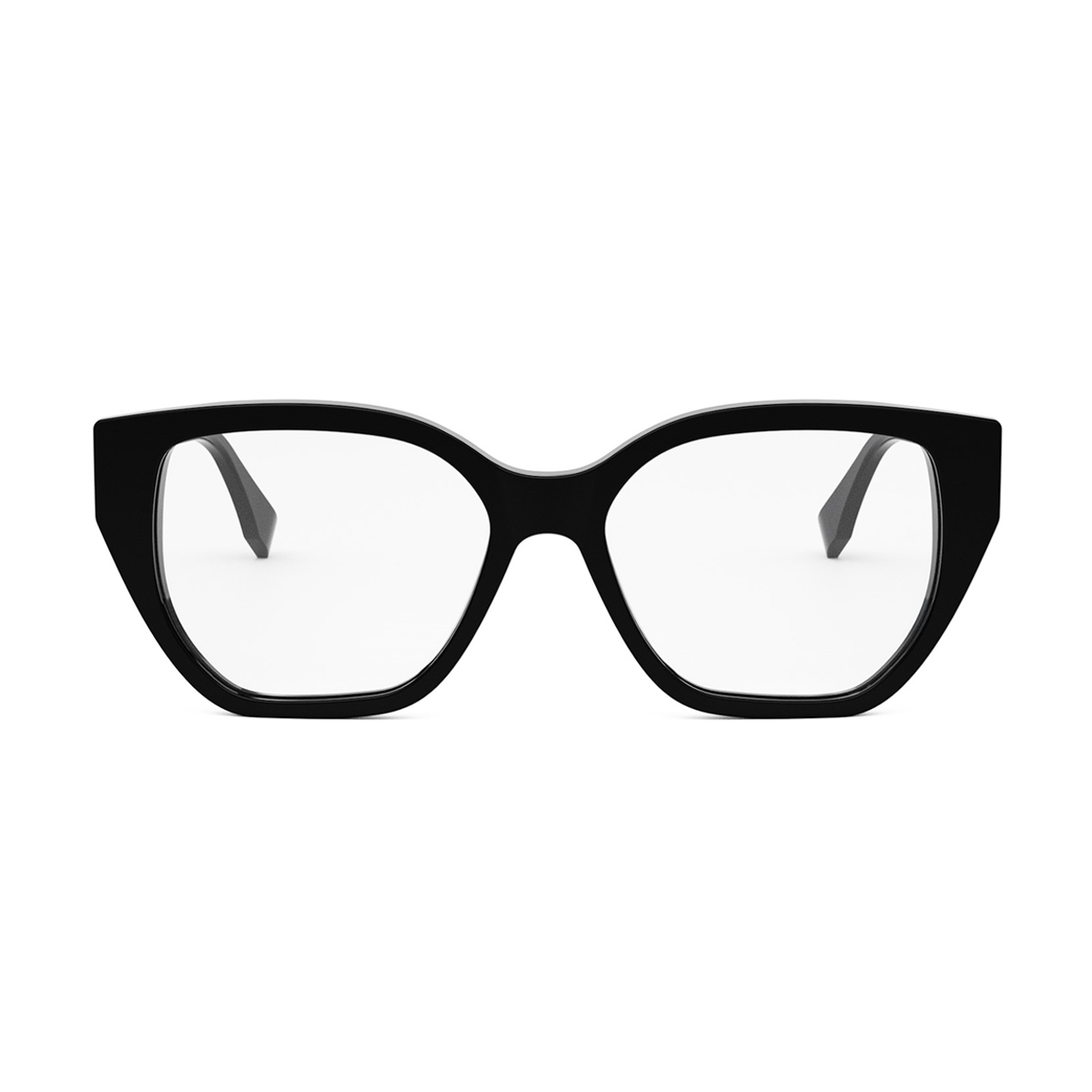 Fendi Women's Nero Fe50100i Ff Diamonds 001 Acetate Occhiali Da Vista