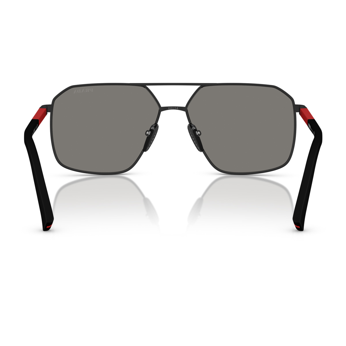 Prada Linea Rossa Men's Nero Ps A50s Dg008f Effetto Gommato Metal Occhiali Da Sole