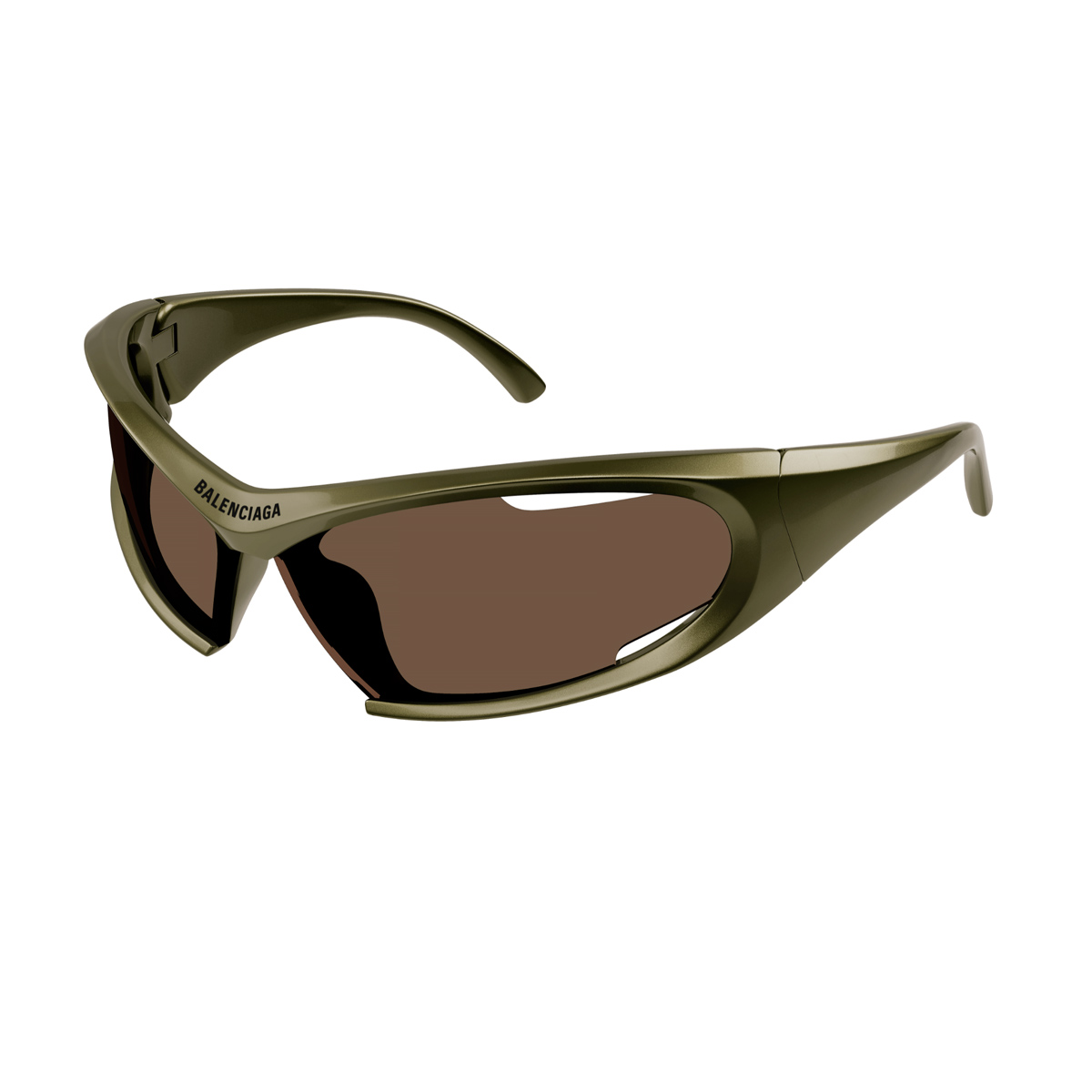 Balenciaga Unisex Verde Bb0318s Dynamo-Linea Extreme 004 Injected Occhiali Sole