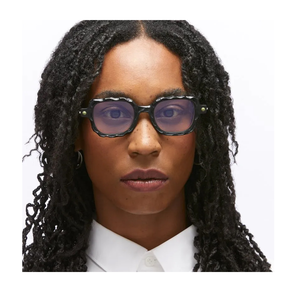 Kuboraum Unisex Nero Maske P4 Bmt Du Black Matte-Shine Havana Acetate Occhiali Vista