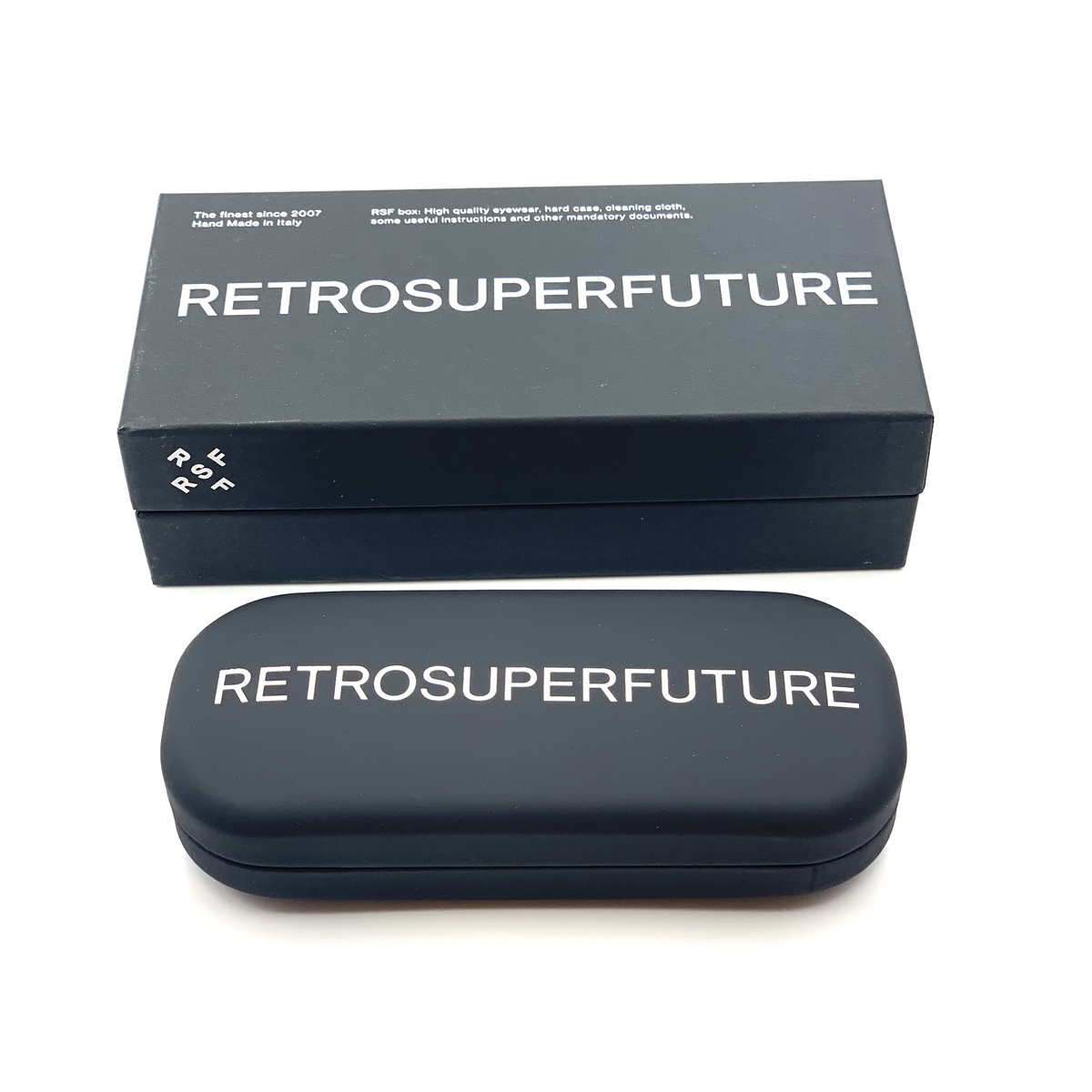 Retrosuperfuture Unisex Grigio Serio Firma Crystal Celluloid Occhiali Sole