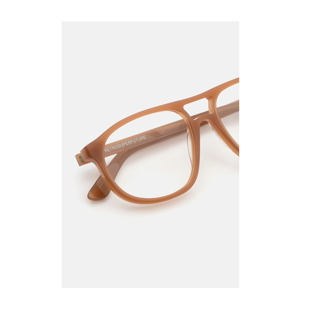 Retrosuperfuture Unisex Beige Numero 127 Cola Caramel Acetate Occhiali Da Vista