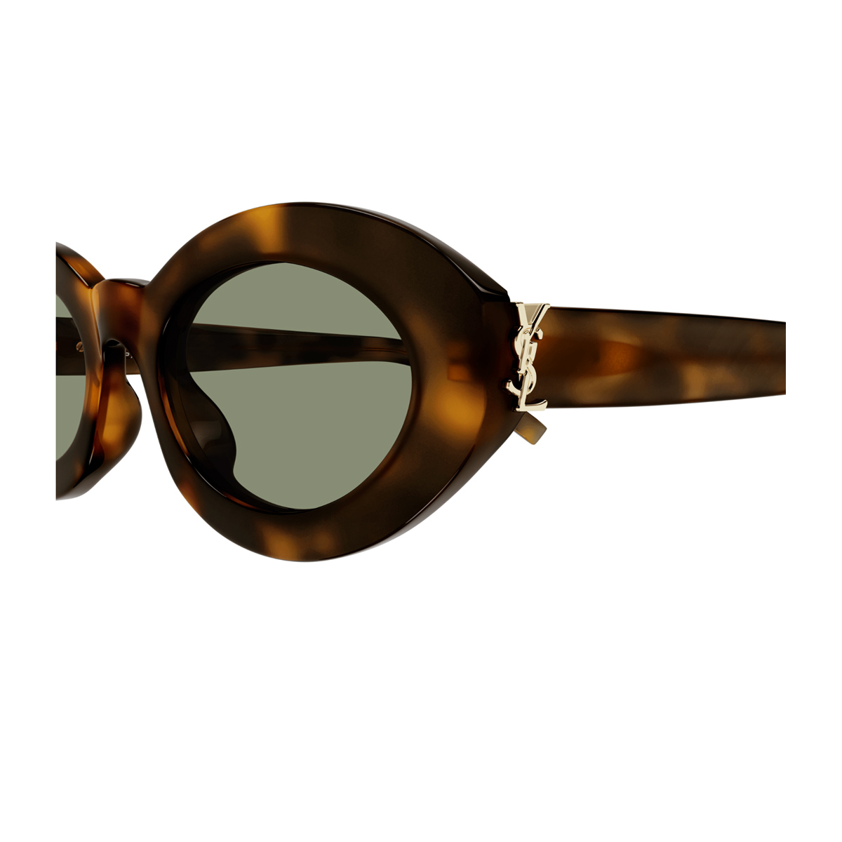 Saint Laurent Women's Marrone Sl M136 002 Havana-Green Recycled Acetate Occhiali Da Sole