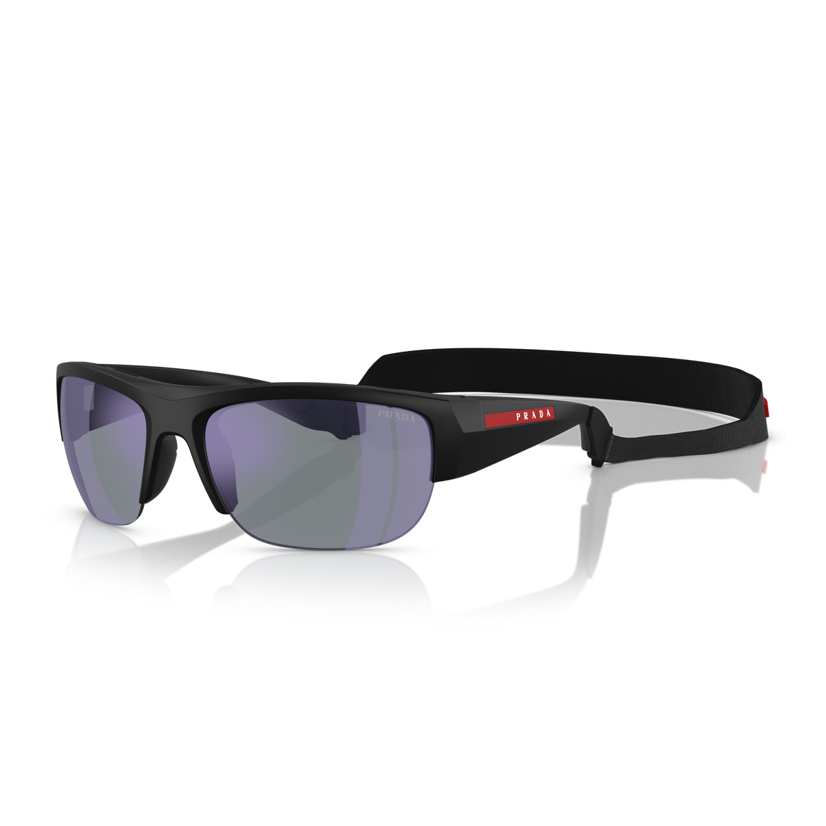 Prada Linea Rossa Men's Nero Ps A01s 1Bo10j Opaco Injected Occhiali Da Sole