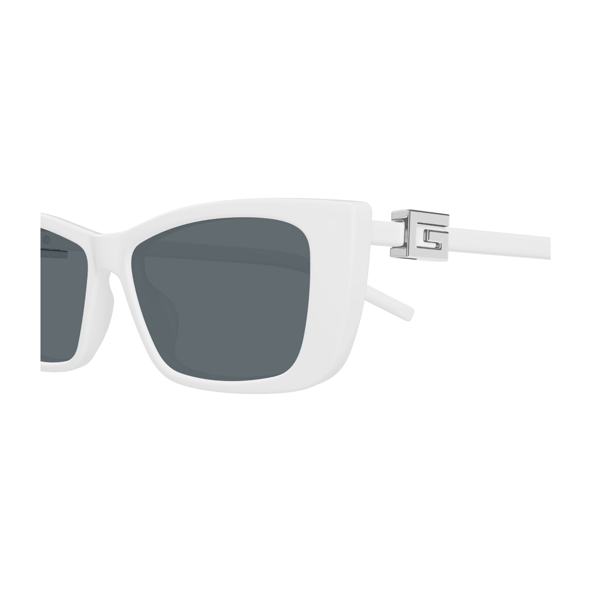 Gucci Women's Bianco Gg1681s Linea Gg Logo 006 White Grey Injected Acetate Occhiali Da Sole