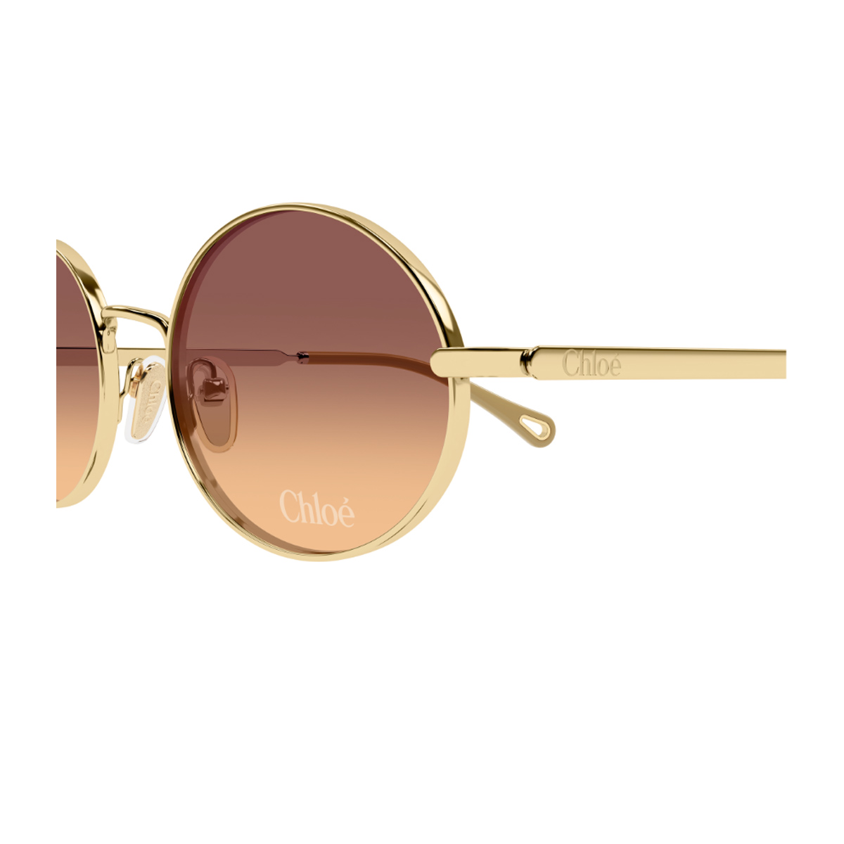 Chloé Women's Oro Ch0326s Aly - Linea 004 Gold Brown Metal Occhiali Da Sole