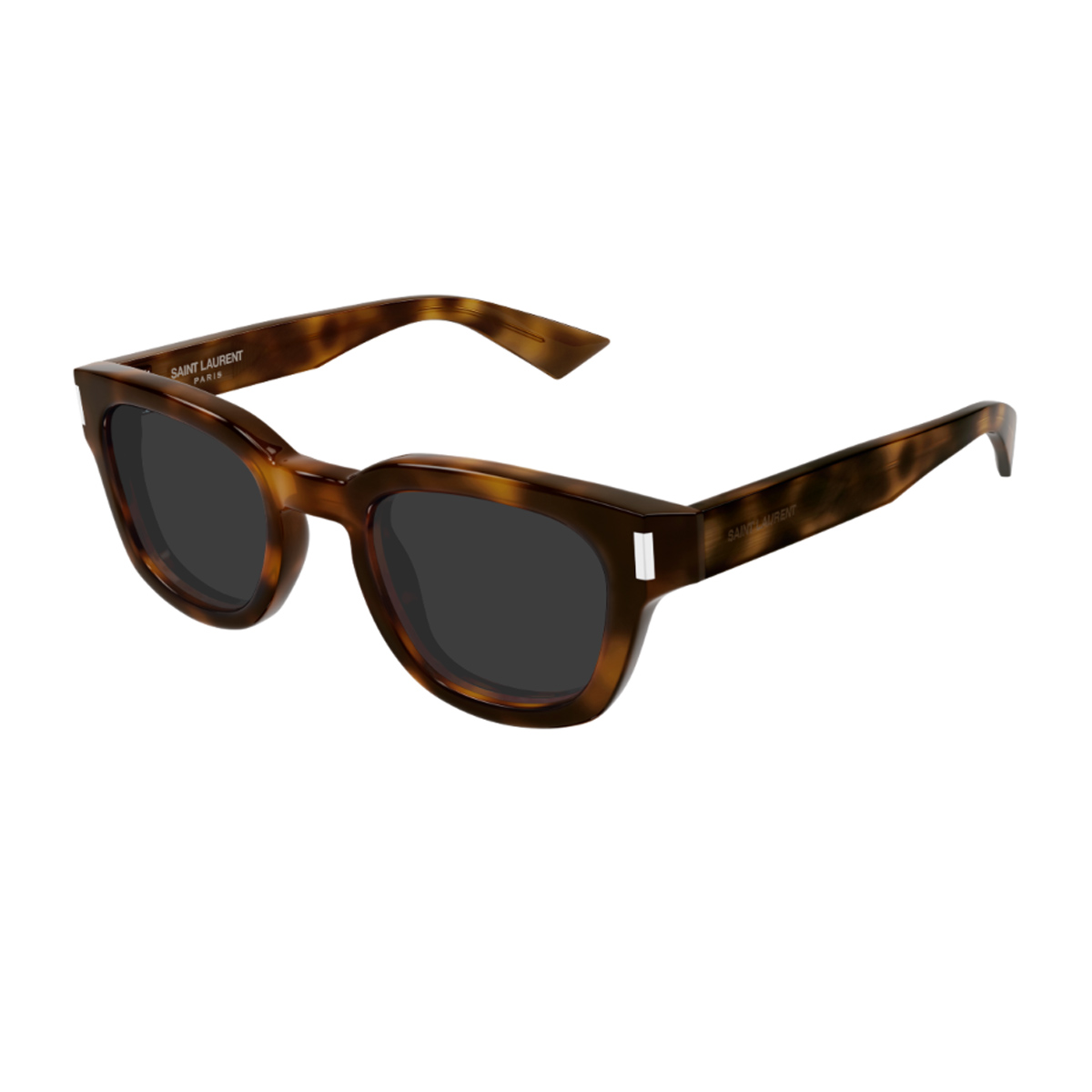 Saint Laurent Unisex Havana Sl 838 Linea Corner Angle 006 Grey Recycled Acetate Occhiali Da Sole