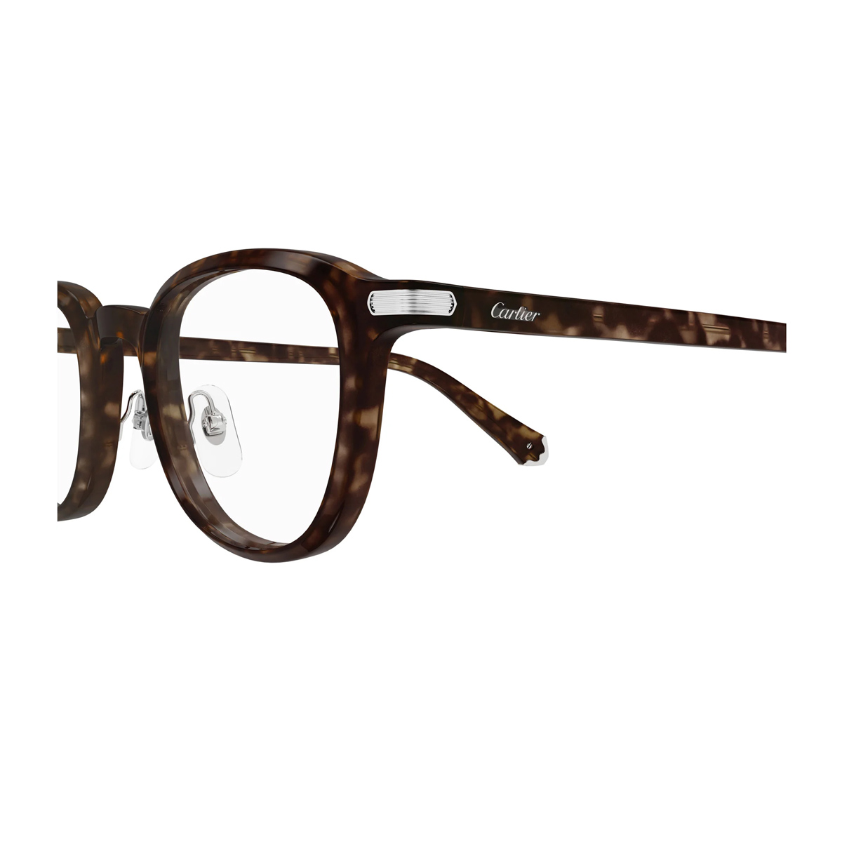Cartier Men's Marrone Ct0560o Première De 002 Havana Acetate Occhiali Da Vista