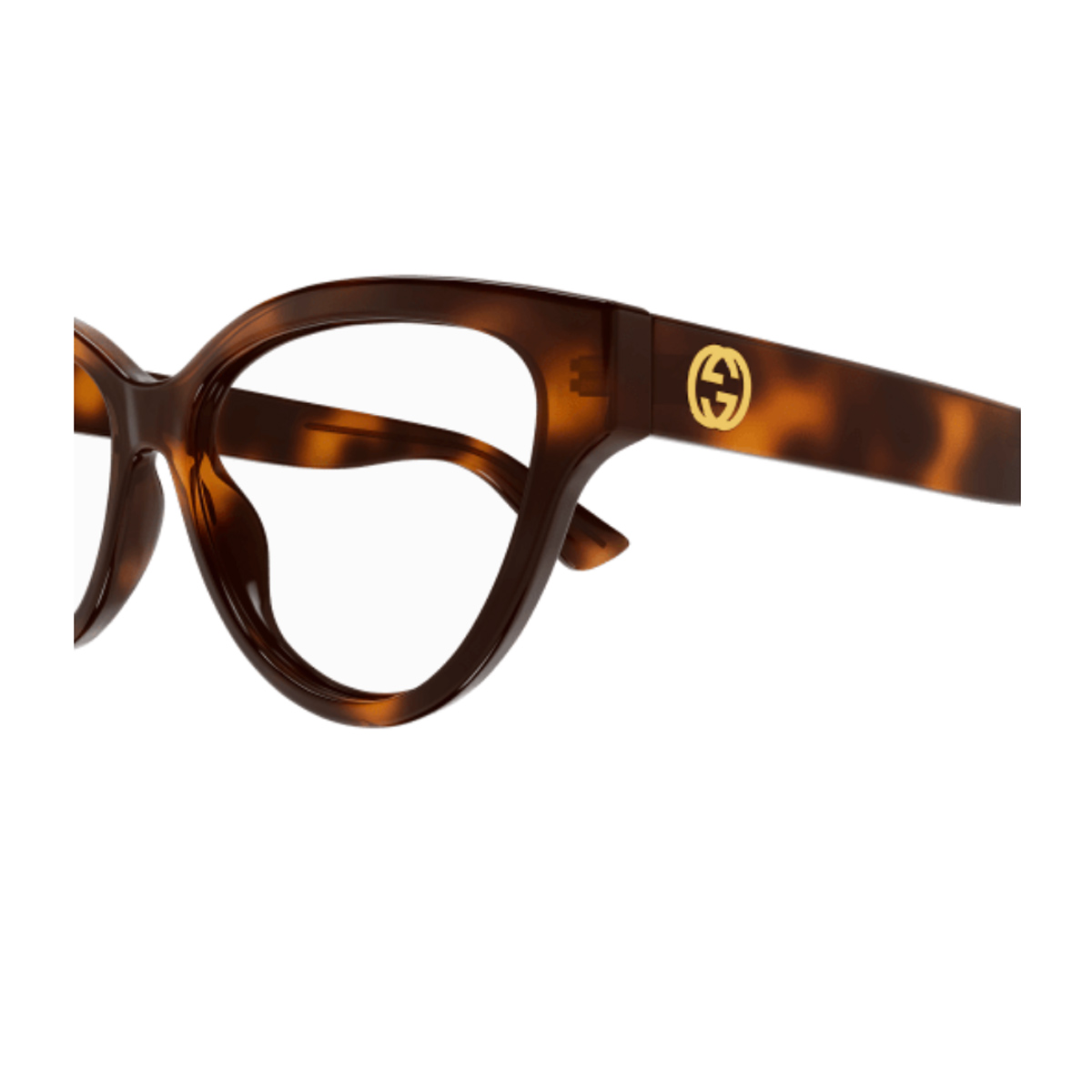 Gucci Women's Marrone Gg1581o Linea Gg Logo 002 Havana Acetate Injected Occhiali Da Vista