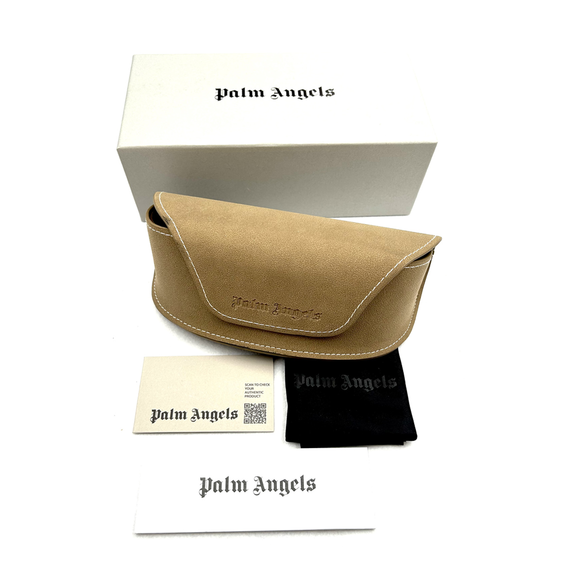 Palm Angels Unisex Bianco Hinkley White Acetate Occhiali Sole
