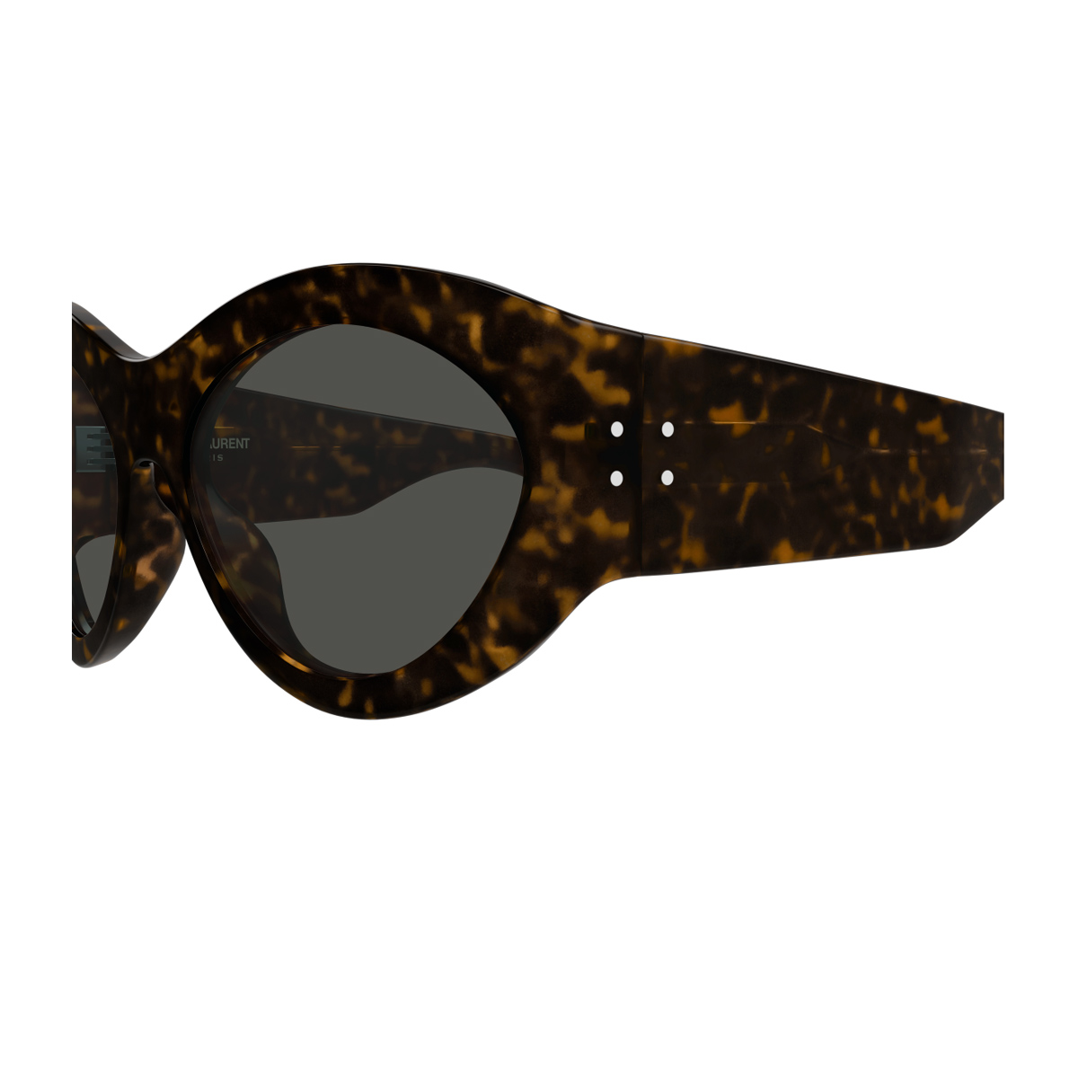 Saint Laurent Women's Havana Sl 854 Linea Logo Grey Recycled Acetate Occhiali Da Sole