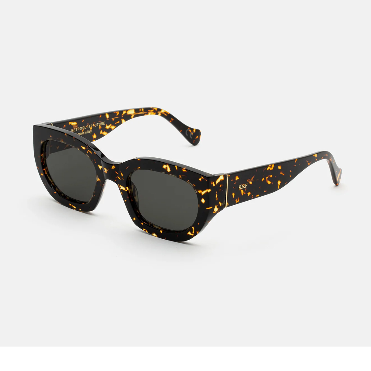 Retrosuperfuture Unisex Marrone Alva Havana Maculata Celluloid Occhiali Sole