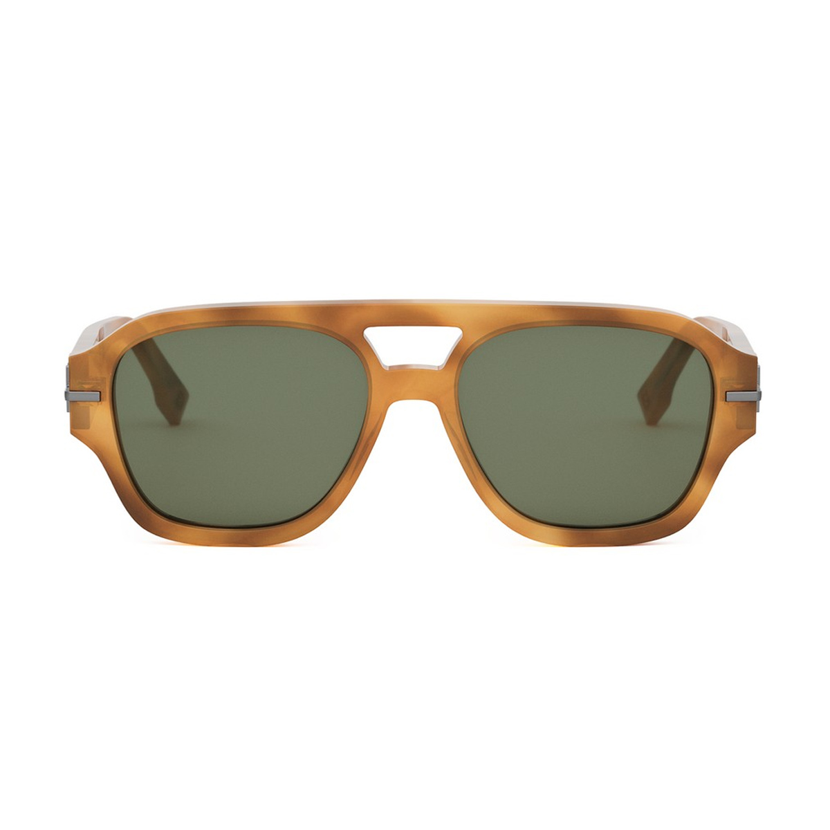 Fendi Men's Grigio Fe40130i Fendigraphy 55N Havana Chiaro Acetate Occhiali Da Sole
