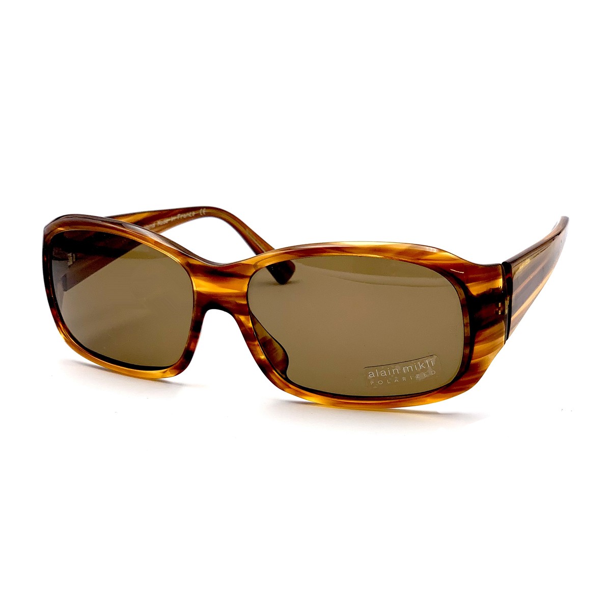 Alain Mikli Unisex Marrone A0465 Pact Polarizzato Celluloid Occhiali Sole