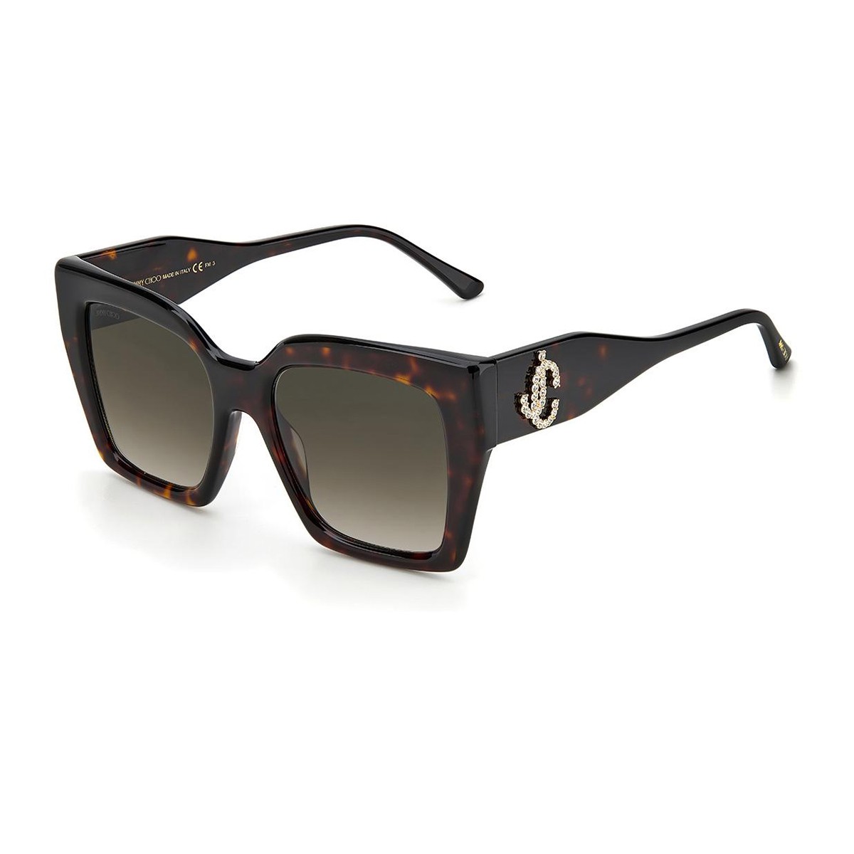 Jimmy Choo Women's Marrone Eleni-G-S Celluloid Occhiali Sole