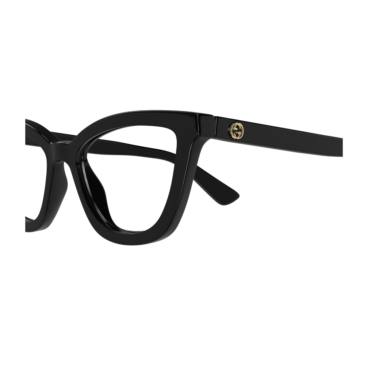 Gucci Women's Nero Gg1686o Linea Gg Logo 005 Black Acetate Recycled Occhiali Da Vista