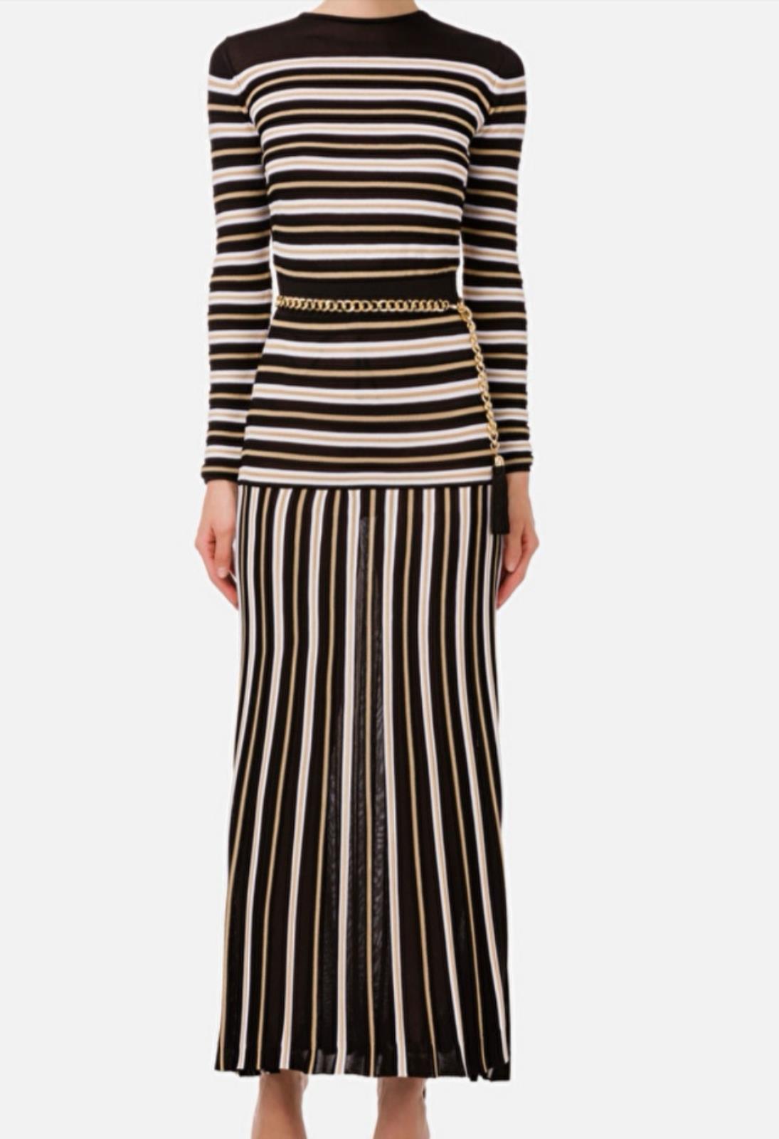 Abito Lungo Elisabetta Franchi Abito A Righe Elisabetta Franchi