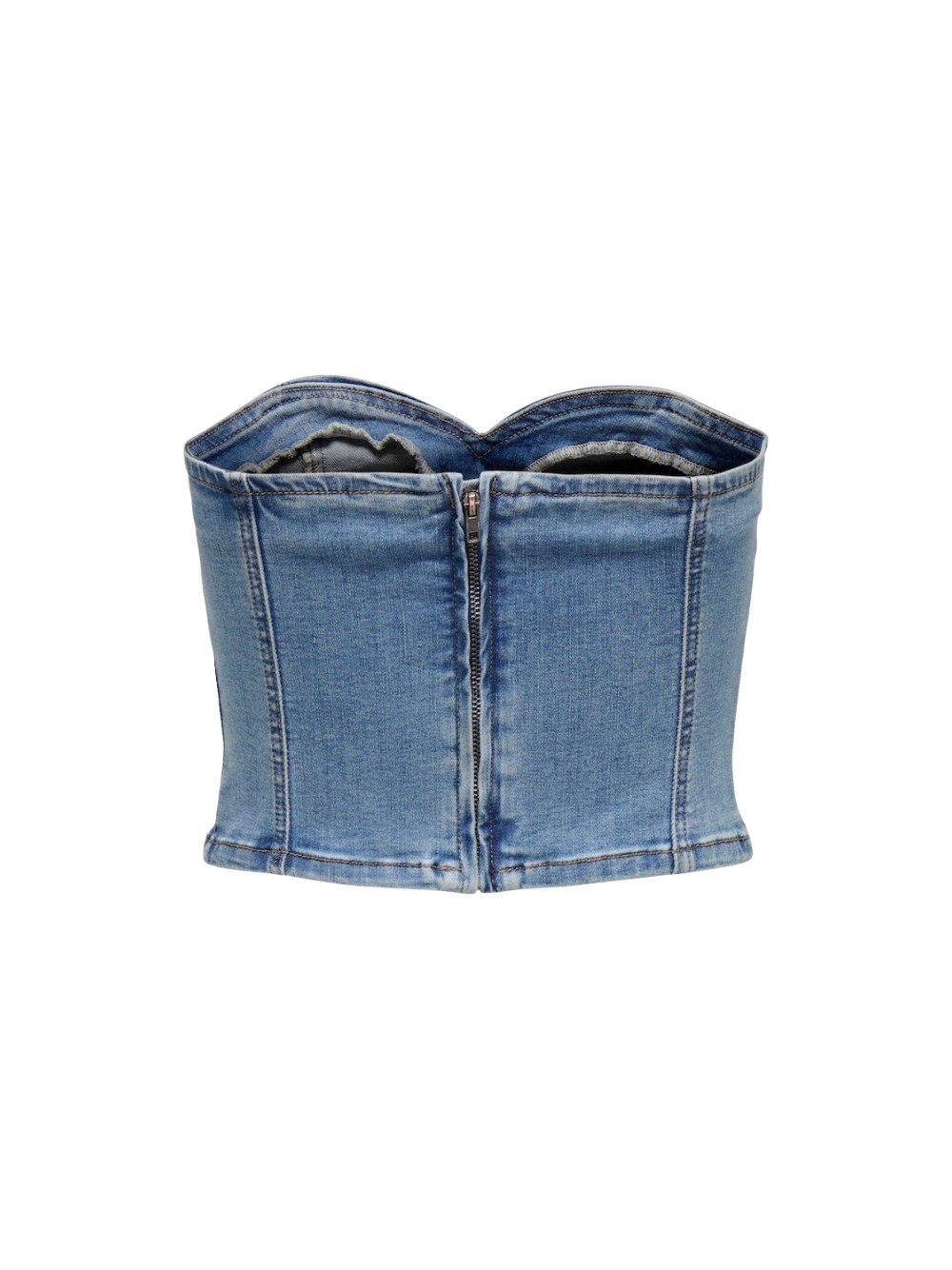 Top Only da donna, codice 15321835, in misto cotone, colore blu denim. - Foto 3 di 4