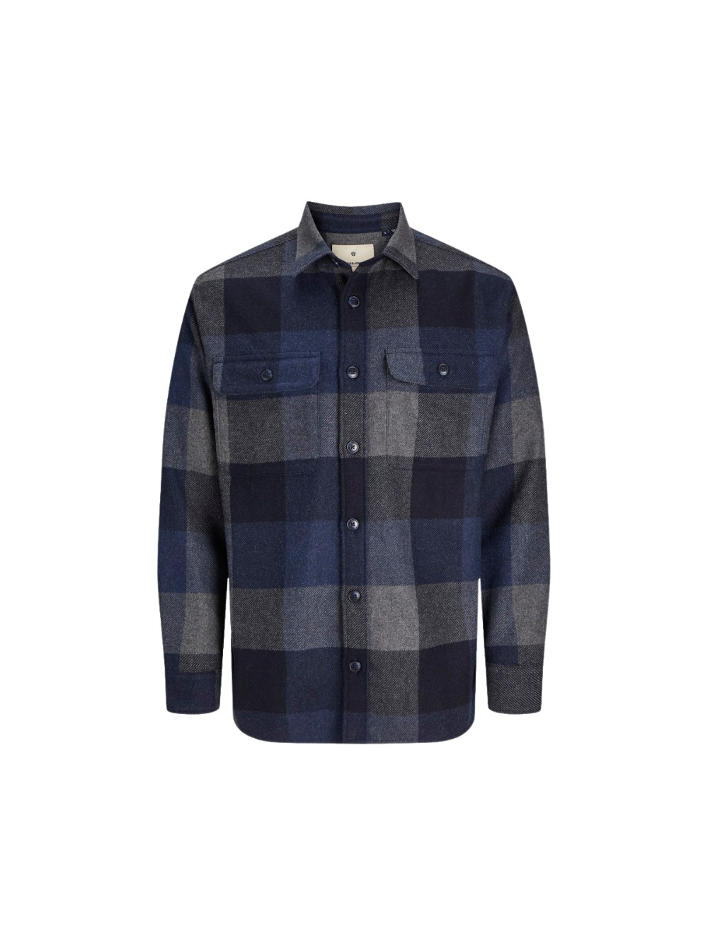 Камисия Джек и Джонс да Уомо, из Ланы, цвет синий, код 12246732.