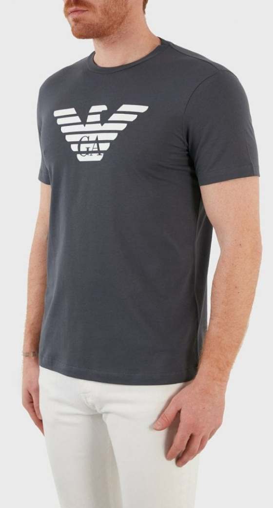 T-Shirt Emporio Armani Uomo Grigio 8N1TN5 1JPZZ 0930 - Imagen 3 de 5